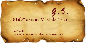 Glückman Viktória névjegykártya